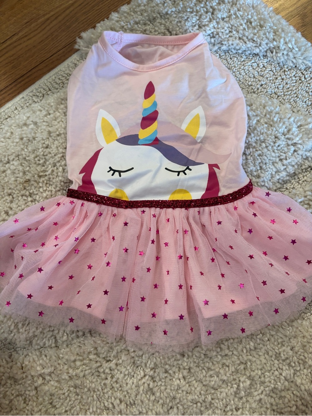 KYEESE brand- Pink Unicorn Tutu Sparkle Dog Dress M - EUC